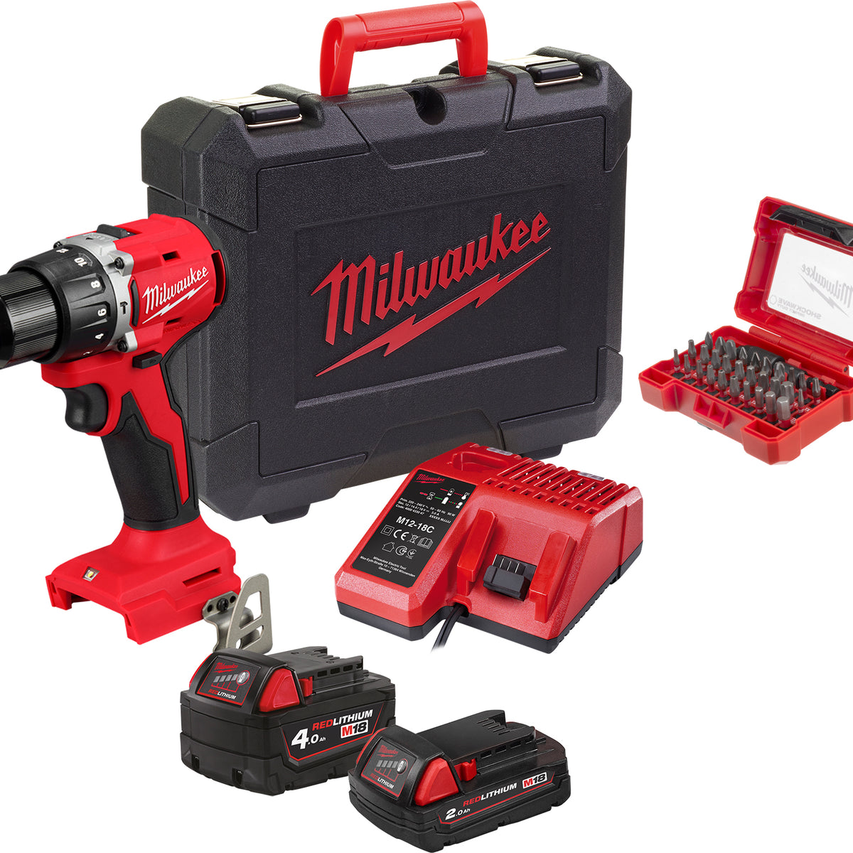 Milwaukee Akku-Schlagbohrschrauber M18BLPDRC-422C 4933492825 