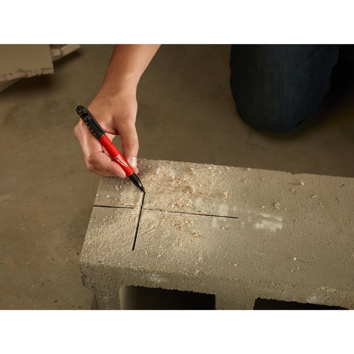 Milwaukee Permanentmarker INKZALL 48223100 roteswerkzeug