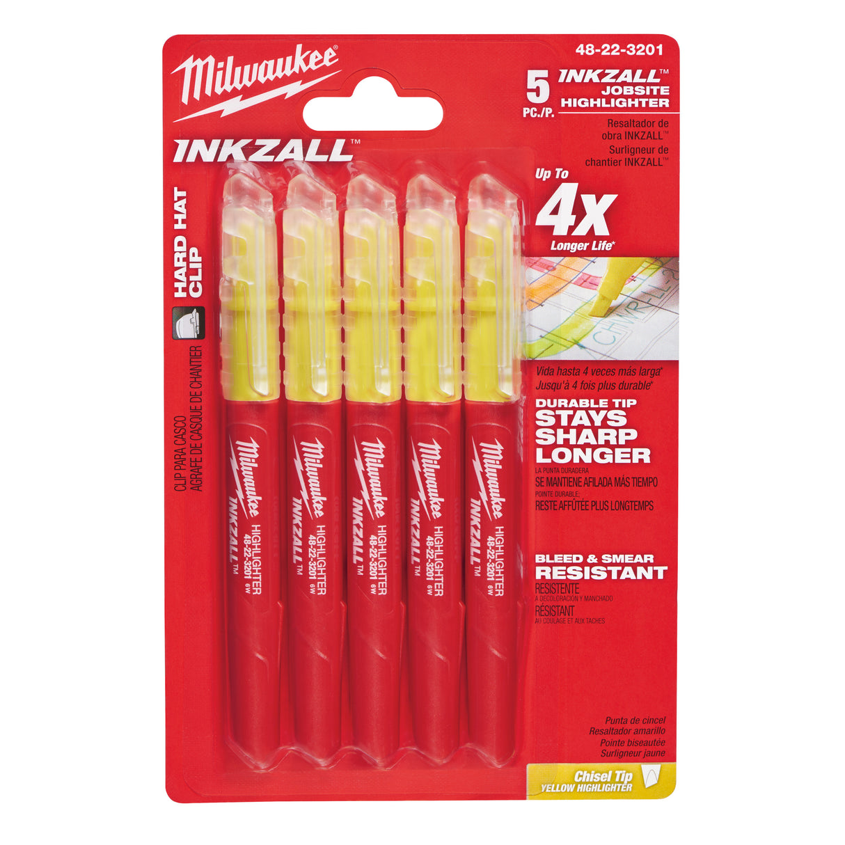 Milwaukee Leuchtmarker INKZALL 48223201 roteswerkzeug