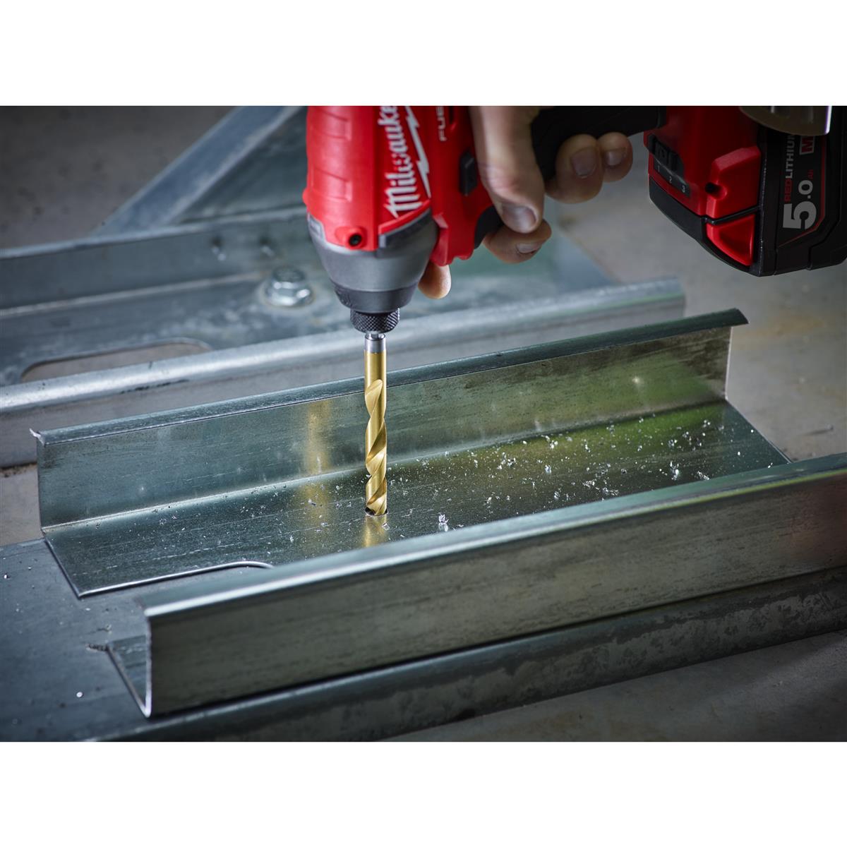 Milwaukee metal drill HSS-G TiN RED HEX 9x73mm SHOCKWAVE 48894721