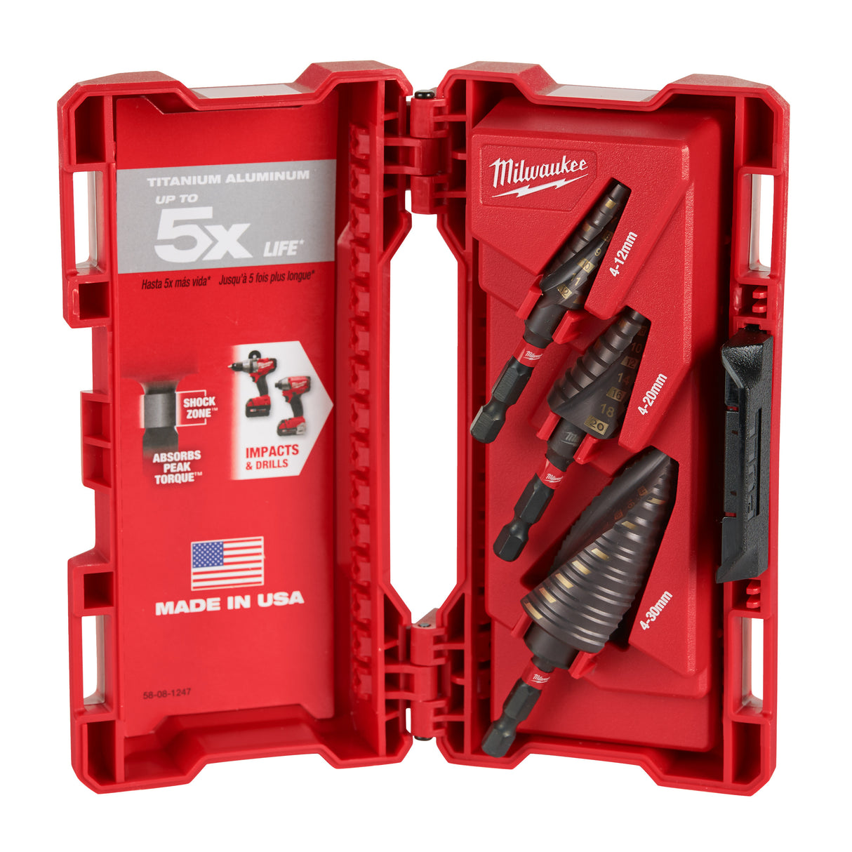 Milwaukee Stufenbohrer-Set SHOCKWAVE 48899266 roteswerkzeug