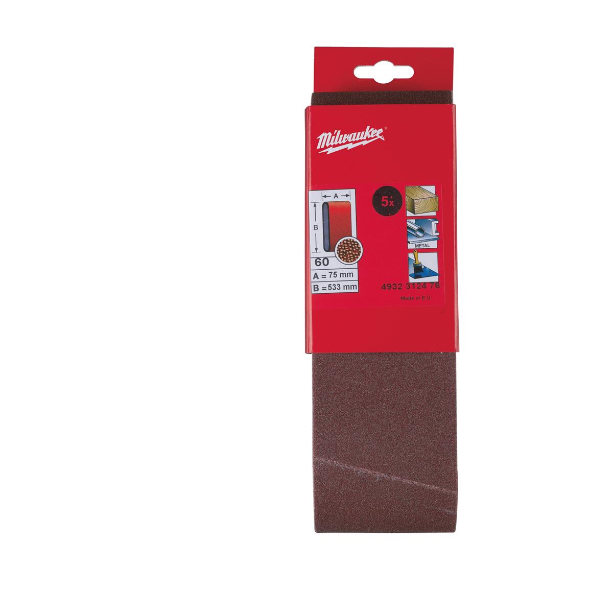 Bande abrasive Milwaukee 533x75mm K60 4932312476