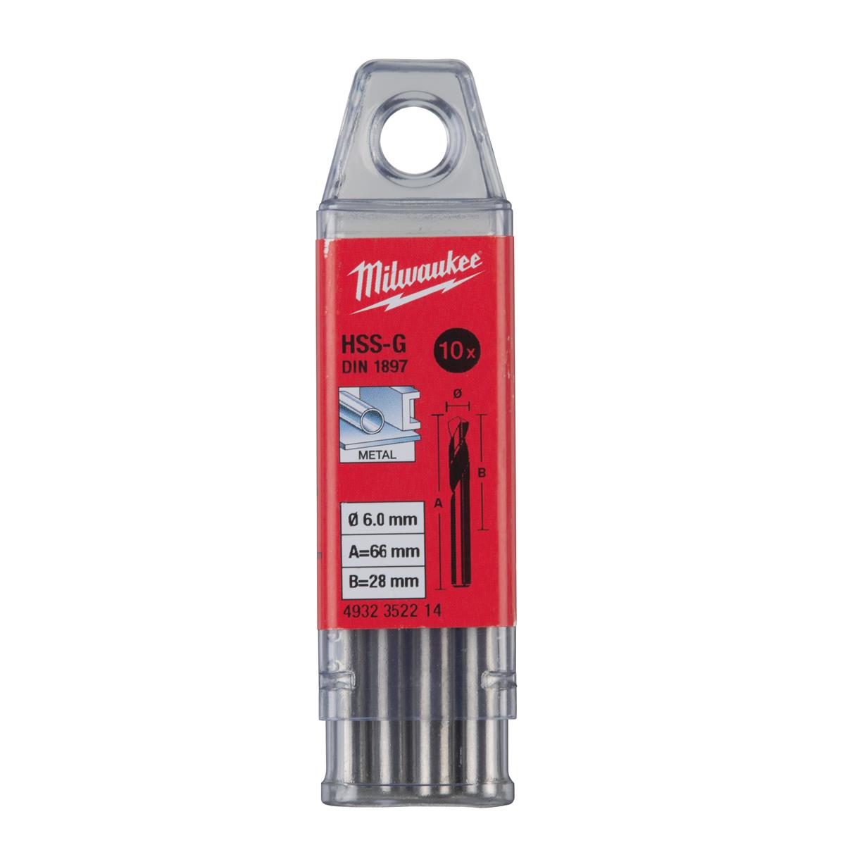 Perceuse à métaux Milwaukee HSS-G 6,0x28mm 4932352214