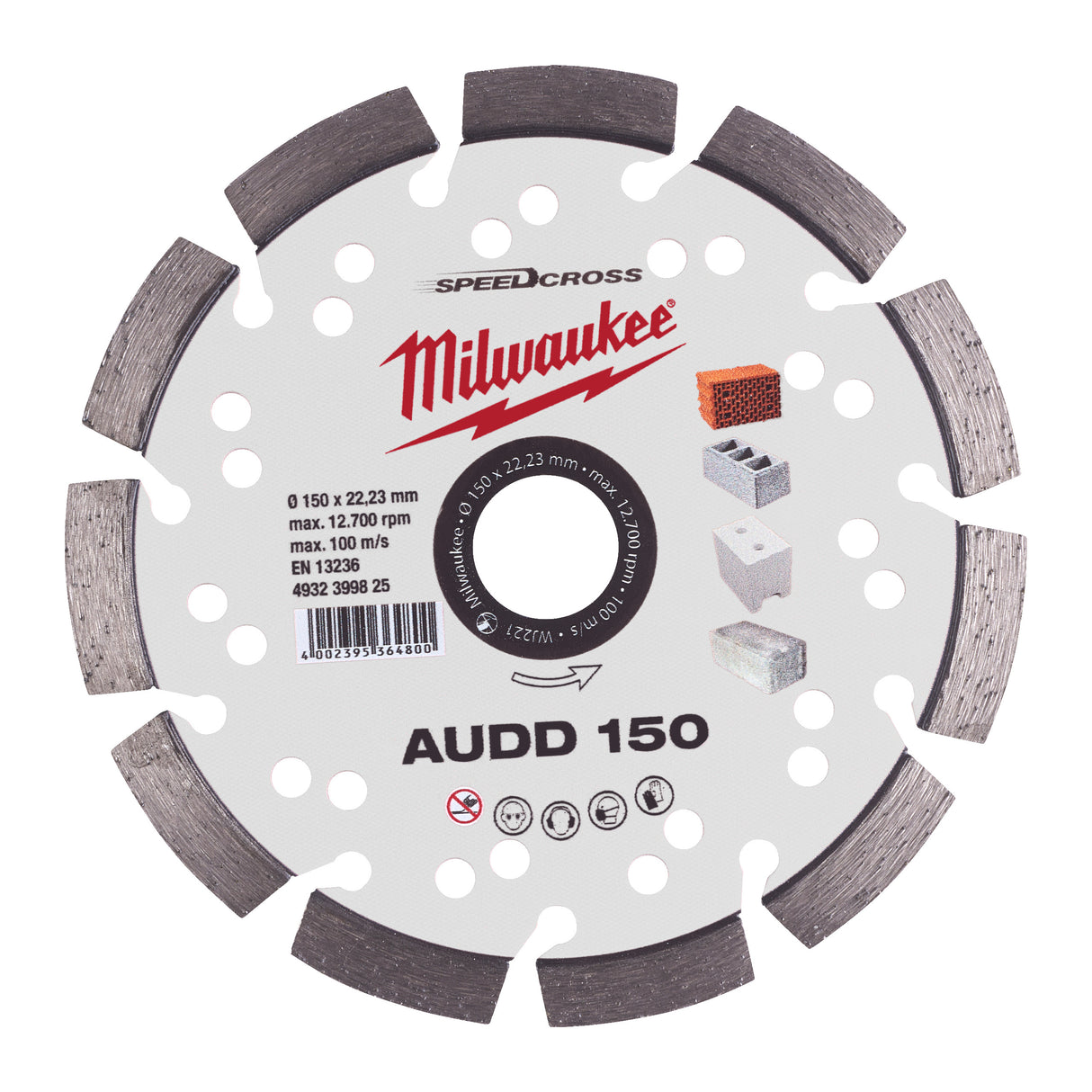 Milwaukee Diamanttrennscheibe SPEEDCROSS AUDD 4932399825 roteswerkzeug