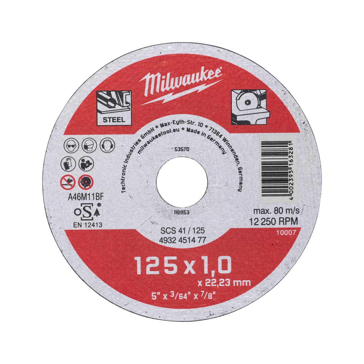 Disque à tronçonner le métal Milwaukee 4932451477