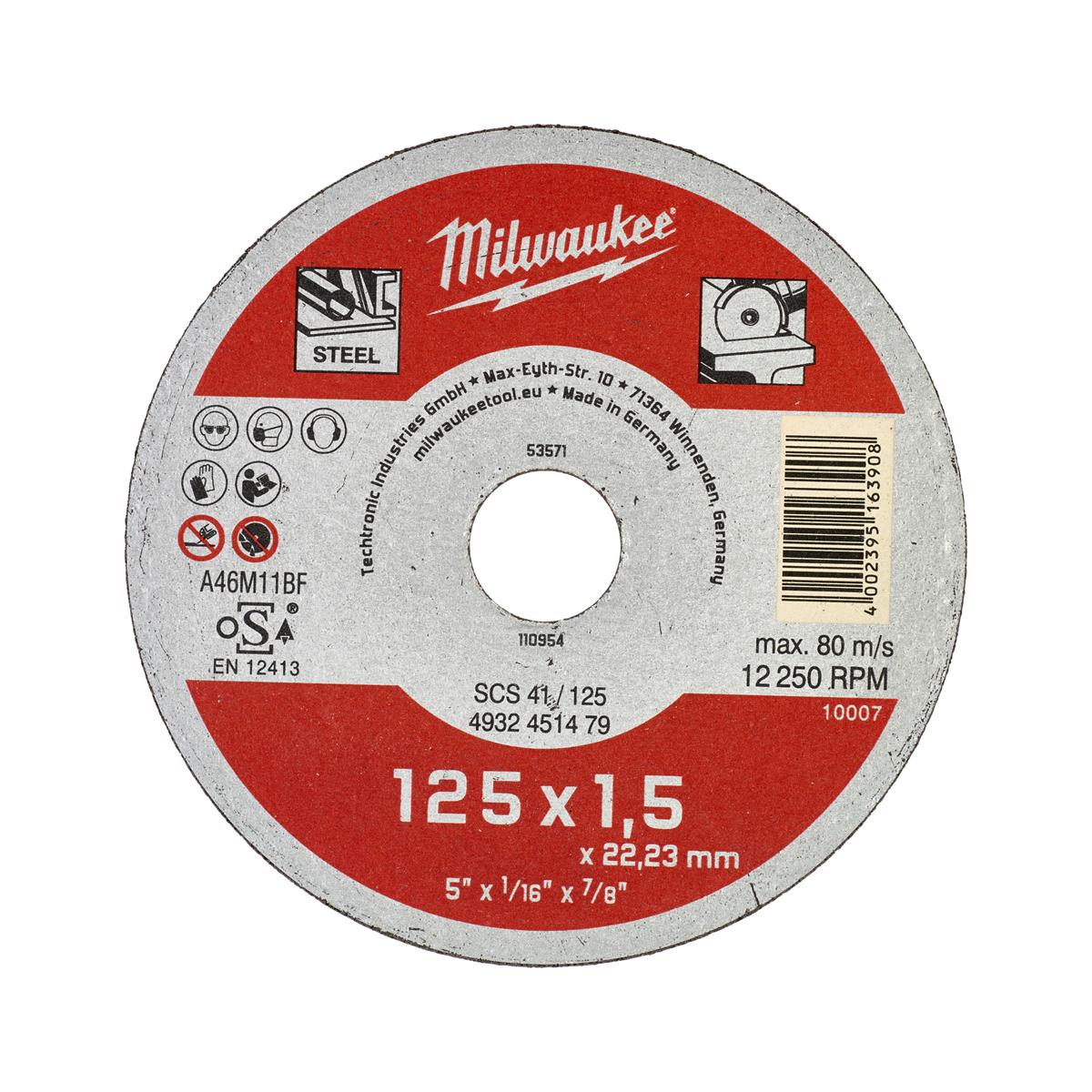 Disque à tronçonner le métal Milwaukee 4932451479