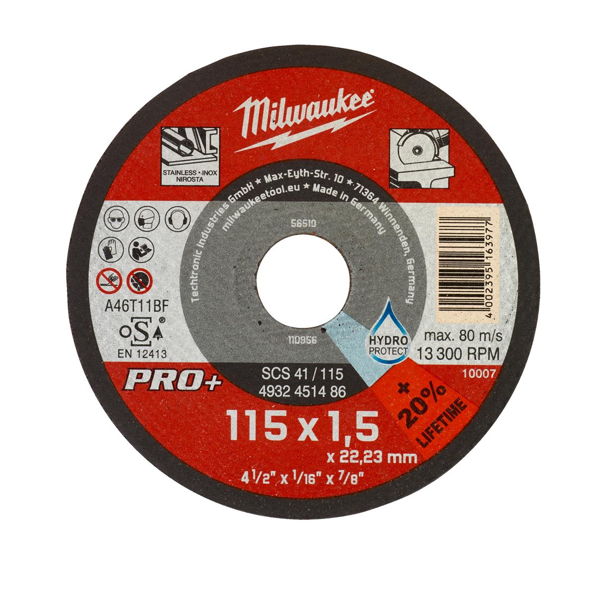 Disque à tronçonner les métaux Milwaukee PRO+ 4932451486