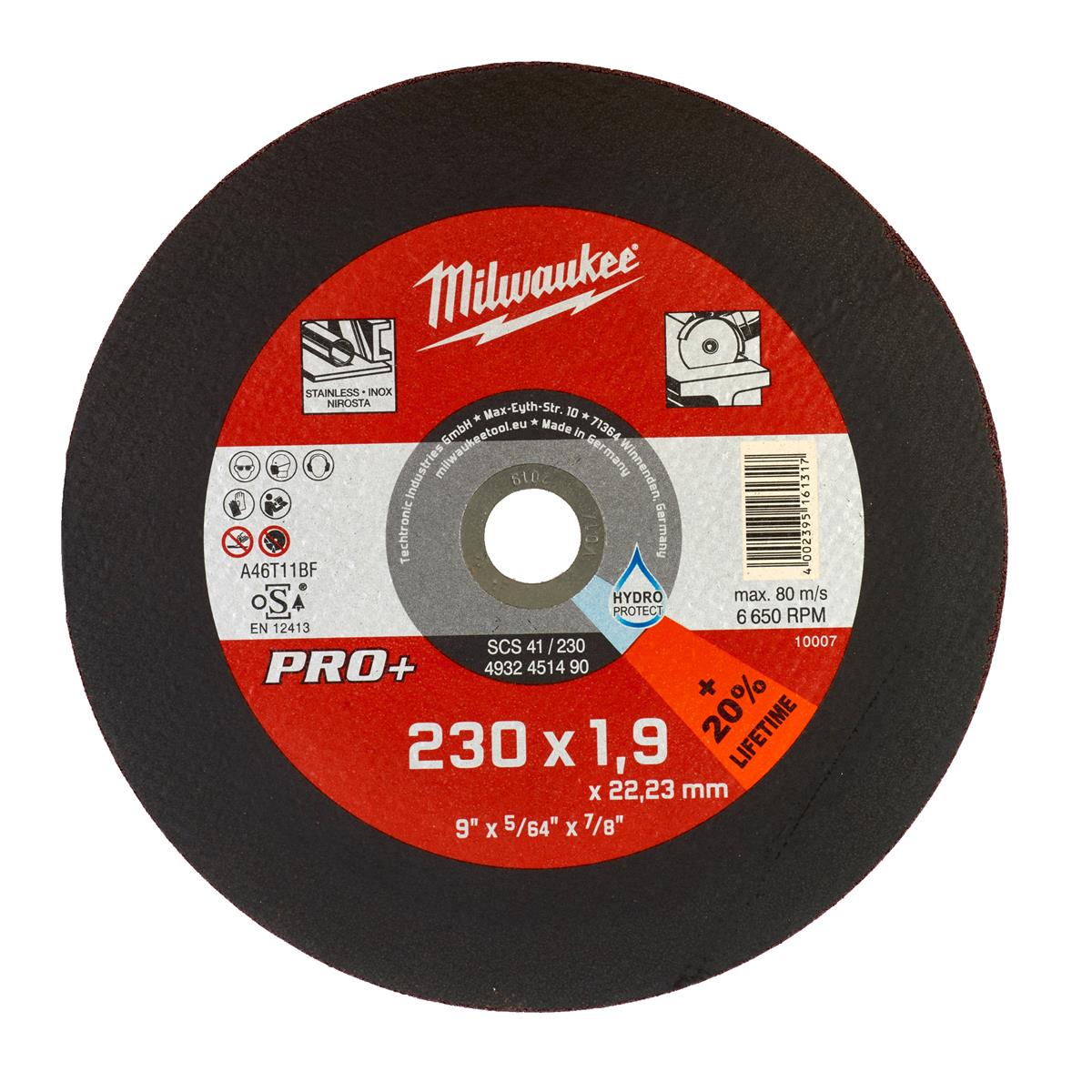 Disque à tronçonner les métaux Milwaukee PRO+ 4932451490