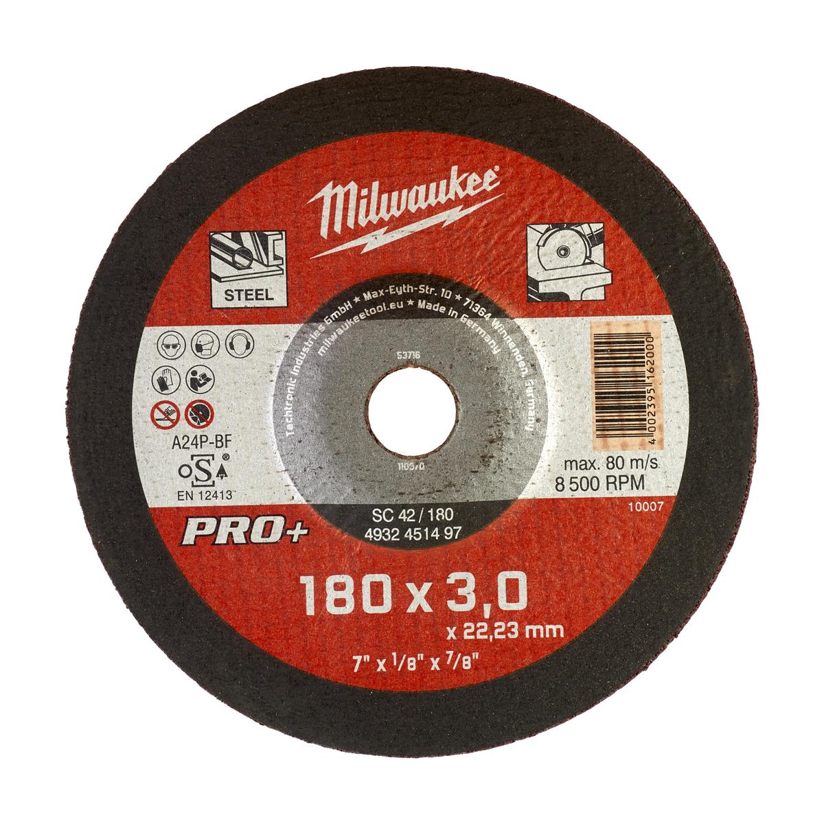 Disque à tronçonner les métaux Milwaukee PRO+ 4932451497