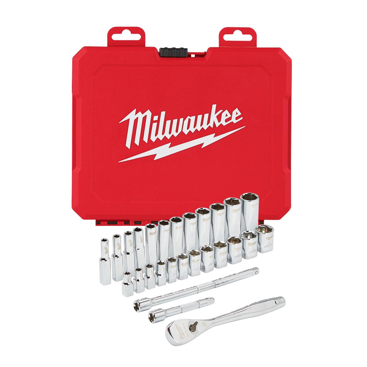Milwaukee ratchet and socket wrench set 4932464943