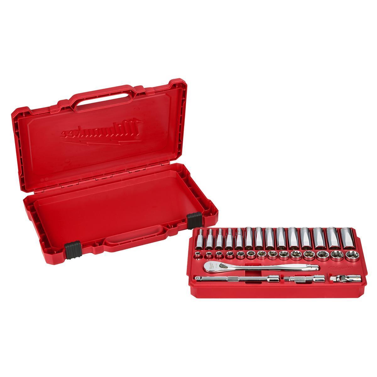 Milwaukee ratchet and socket wrench set 4932464943