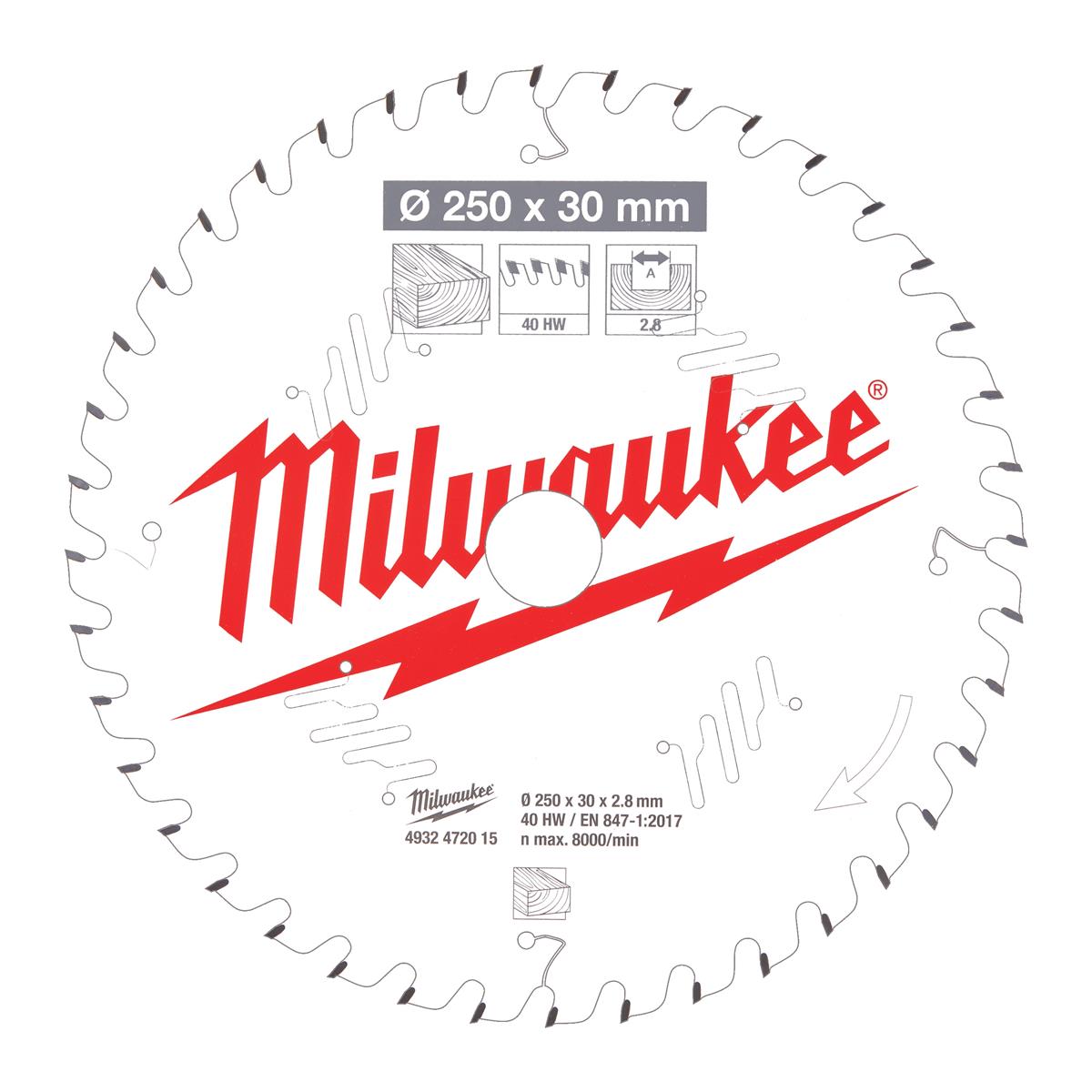 Lame de scie circulaire Milwaukee 4932472015