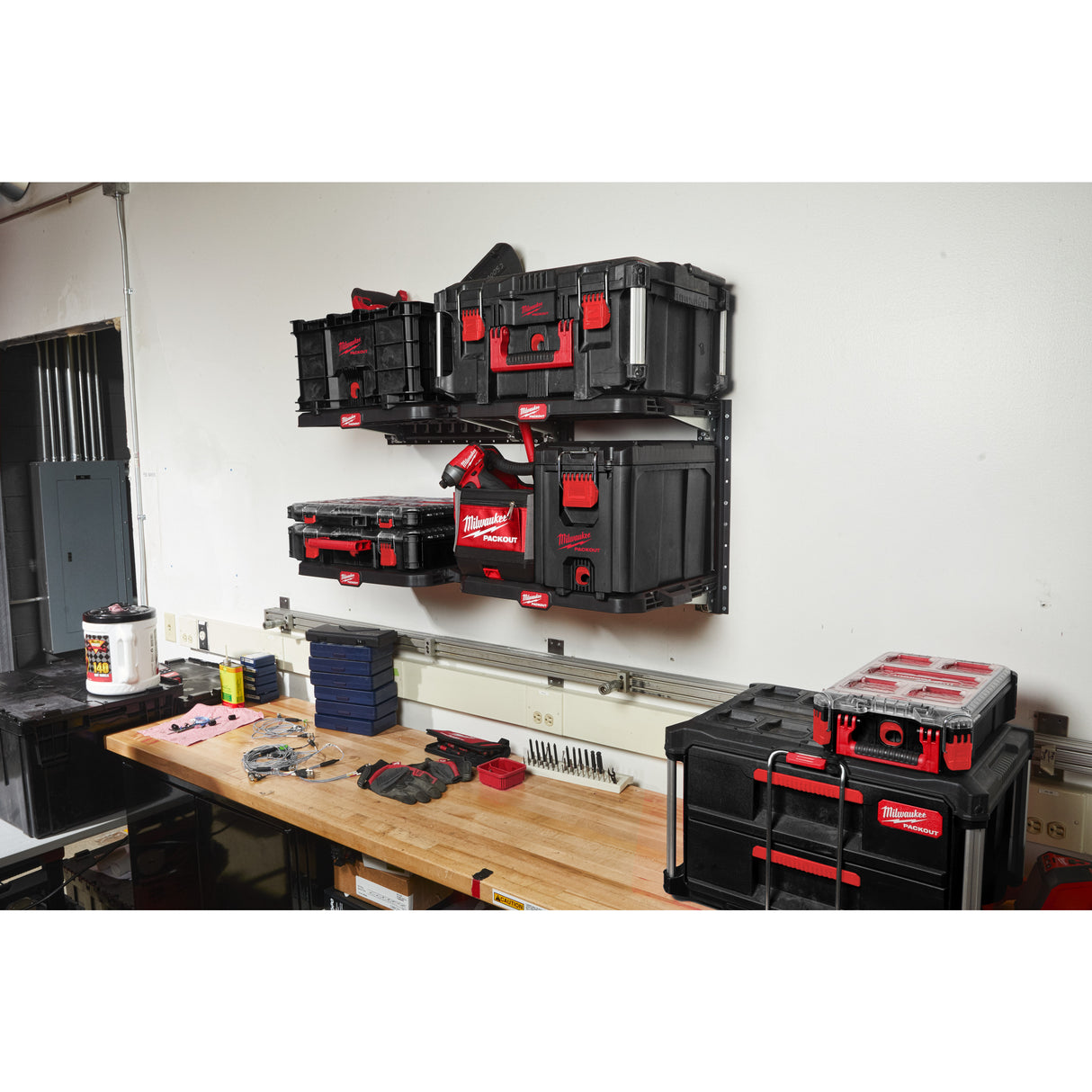 Milwaukee Schienensystem-Set PACKOUT 4932472127 roteswerkzeug