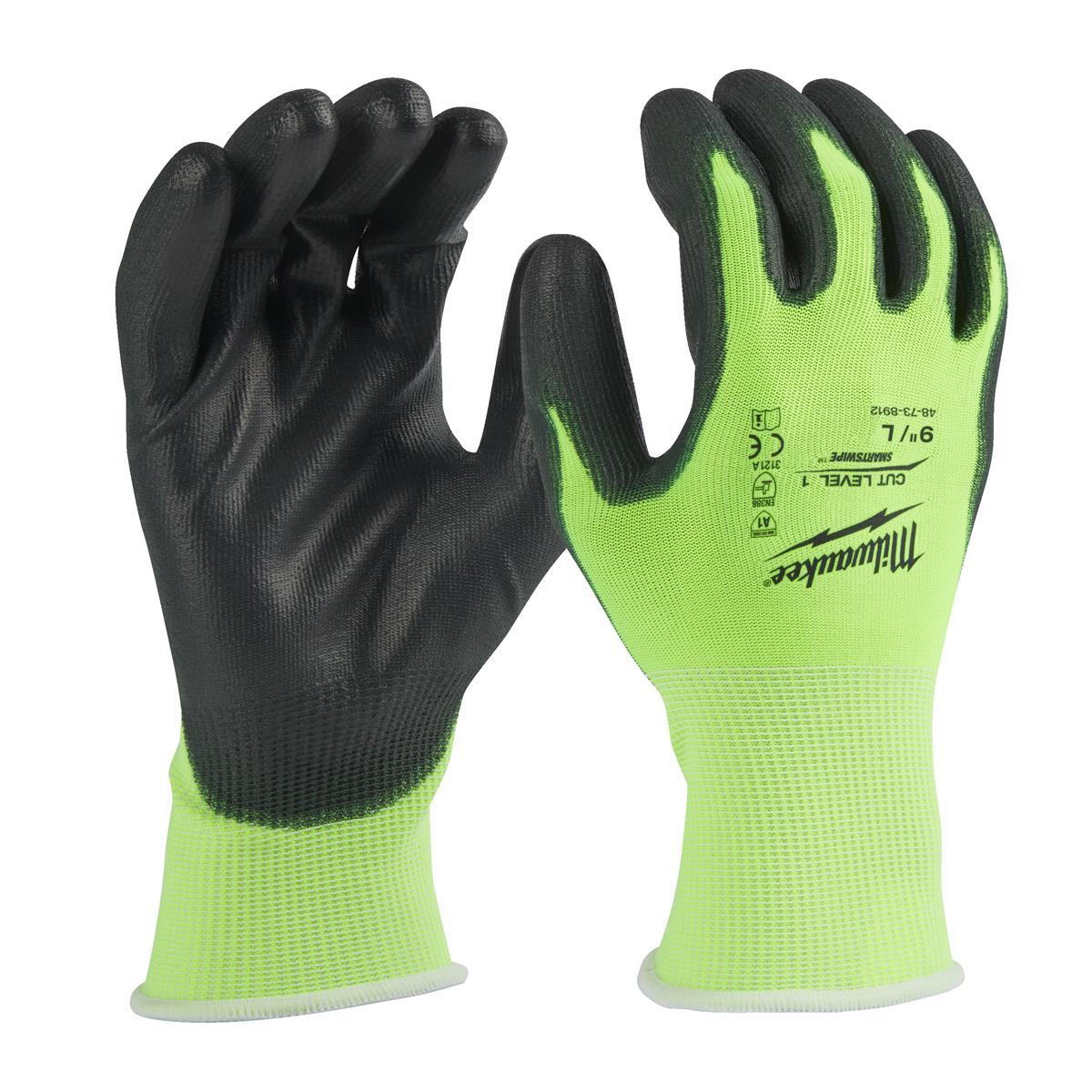 Milwaukee Cut Resistant Gloves White 9 / L HI-VIS