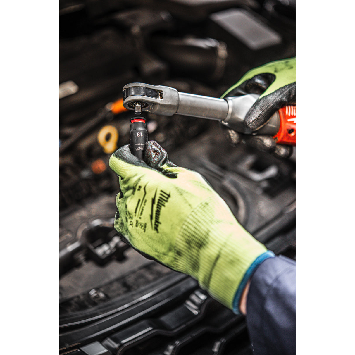 Milwaukee Schlagnuss 3/8" -Set SHOCKWAVE 4932480454 roteswerkzeug