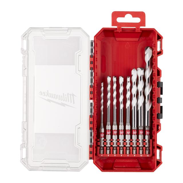 Jeu de forets multi-matériaux Milwaukee SHOCKWAVE 1/4" jeu de 8 pièces. 4932493871
