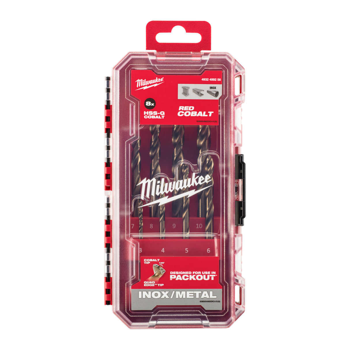 Milwaukee Metallbohrer-Set HSS-G Co Metallbohrerkass. Cobalt 8-tlg. 4932499256