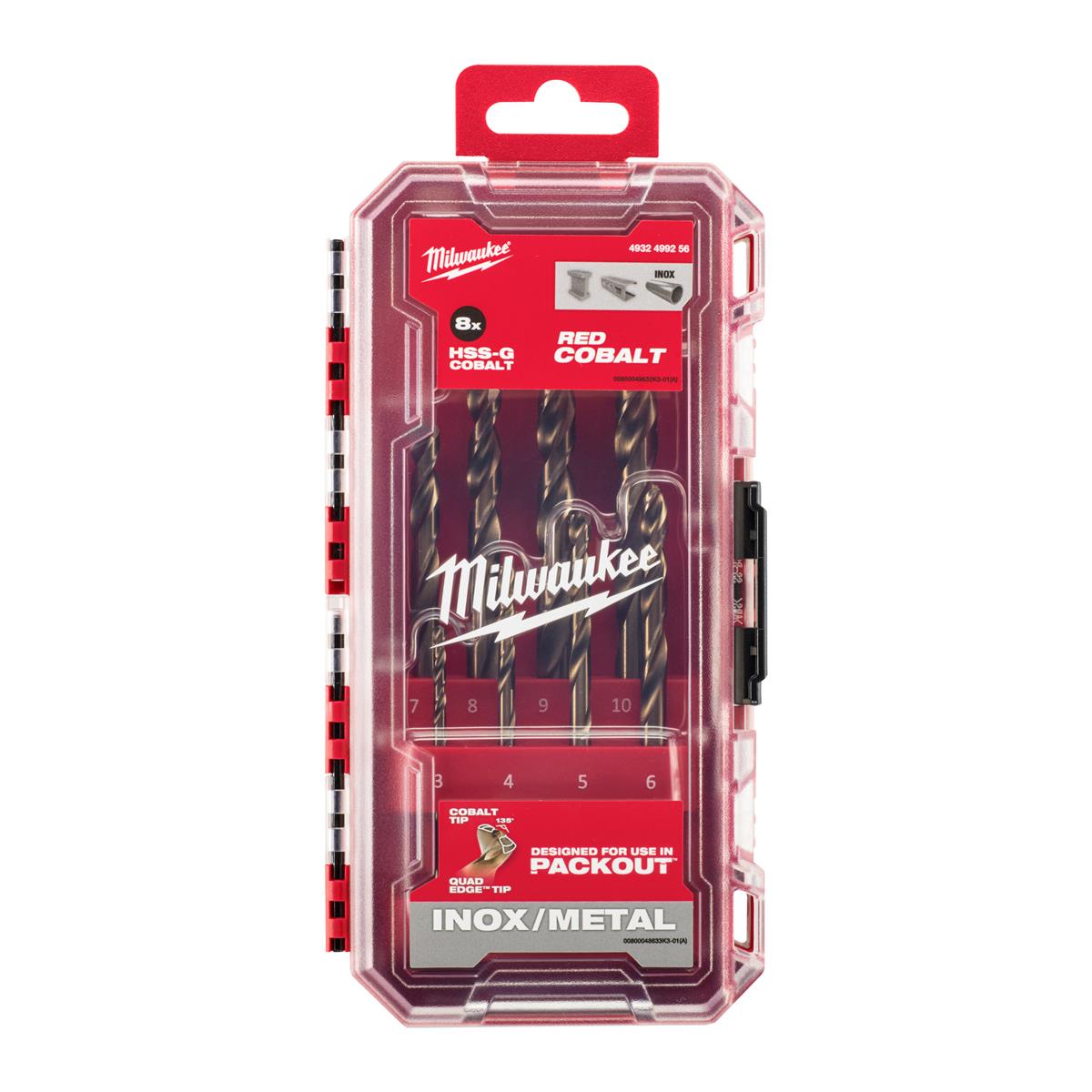 Milwaukee Metallbohrer-Set HSS-G Co Metallbohrerkass. Cobalt 8-tlg. 4932499256