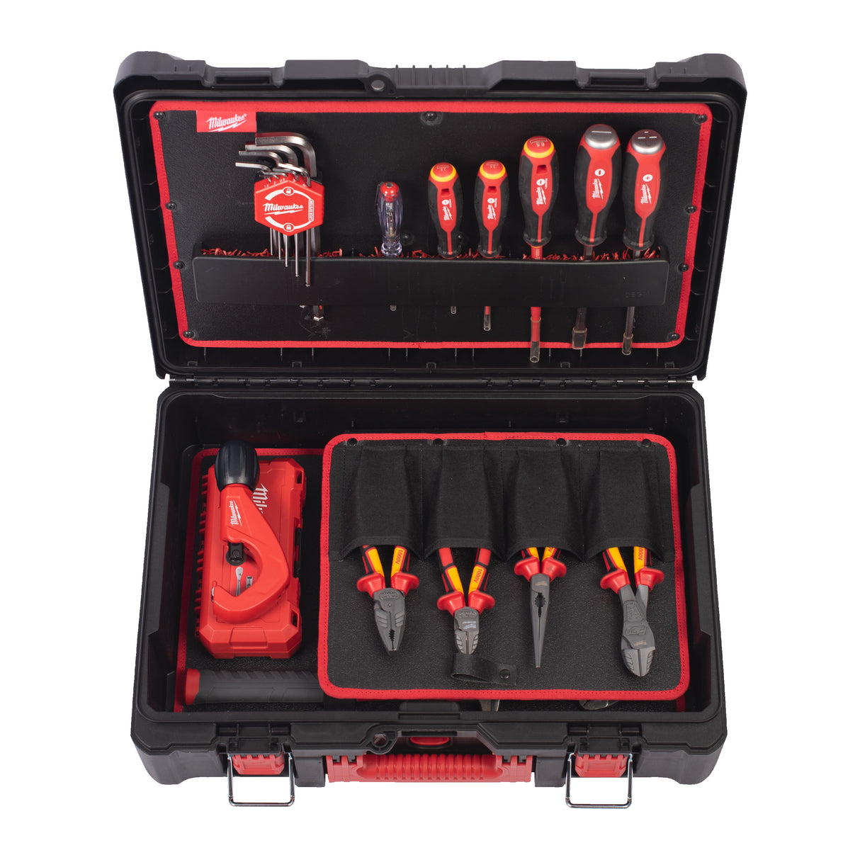 Milwaukee Installateur Handwerkzeug-Koffer Installations PACKOUT Koffer 74-tlg. 4932499467
