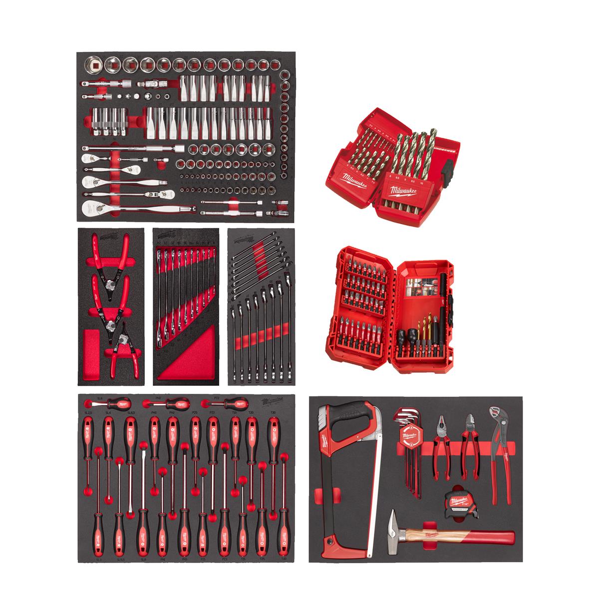 Milwaukee Bestückte Einlage Einlagen-Set bestückt Industrie 244-tlg. 4932499475