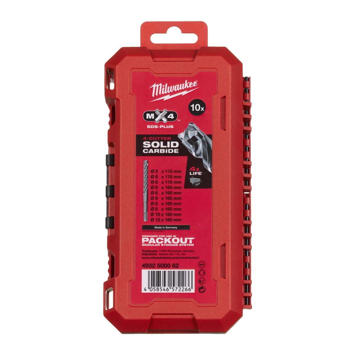 Milwaukee Hammerbohrer-Set Hammerbohrerkassette MX4 (10-tlg) 6set 4932500062