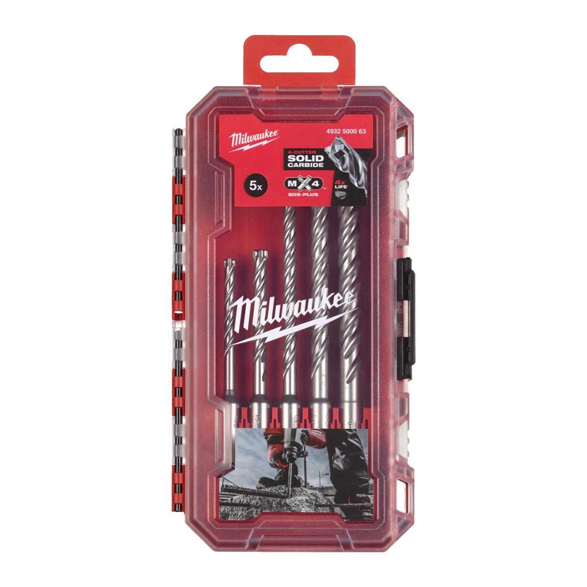 Milwaukee Hammerbohrer-Set Hammerbohrer Set SDS+ MX4 (5-tlg) 4932500063