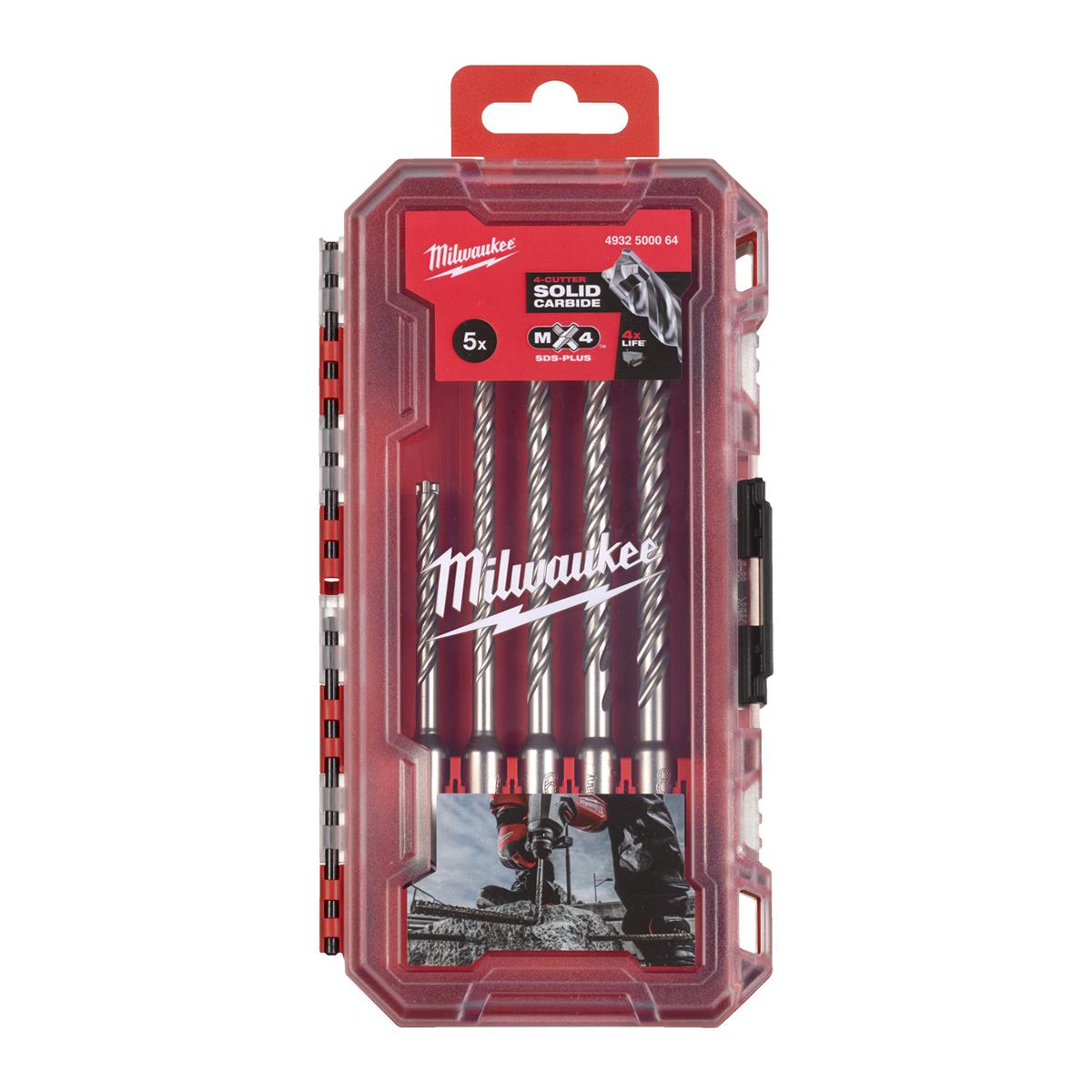 Milwaukee Hammerbohrer-Set Hammerbohrer Set SDS+ MX4 (5-tlg) 4932500064