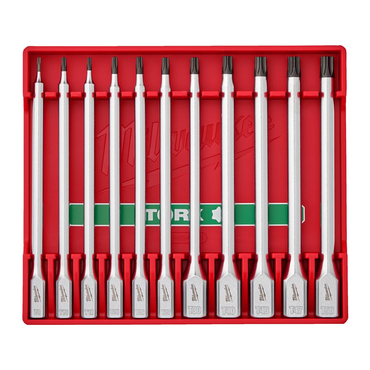 Milwaukee Steckschlüsseleinsatz-Set 1/4 Zoll TX 3/8 lang (11) 4932500431