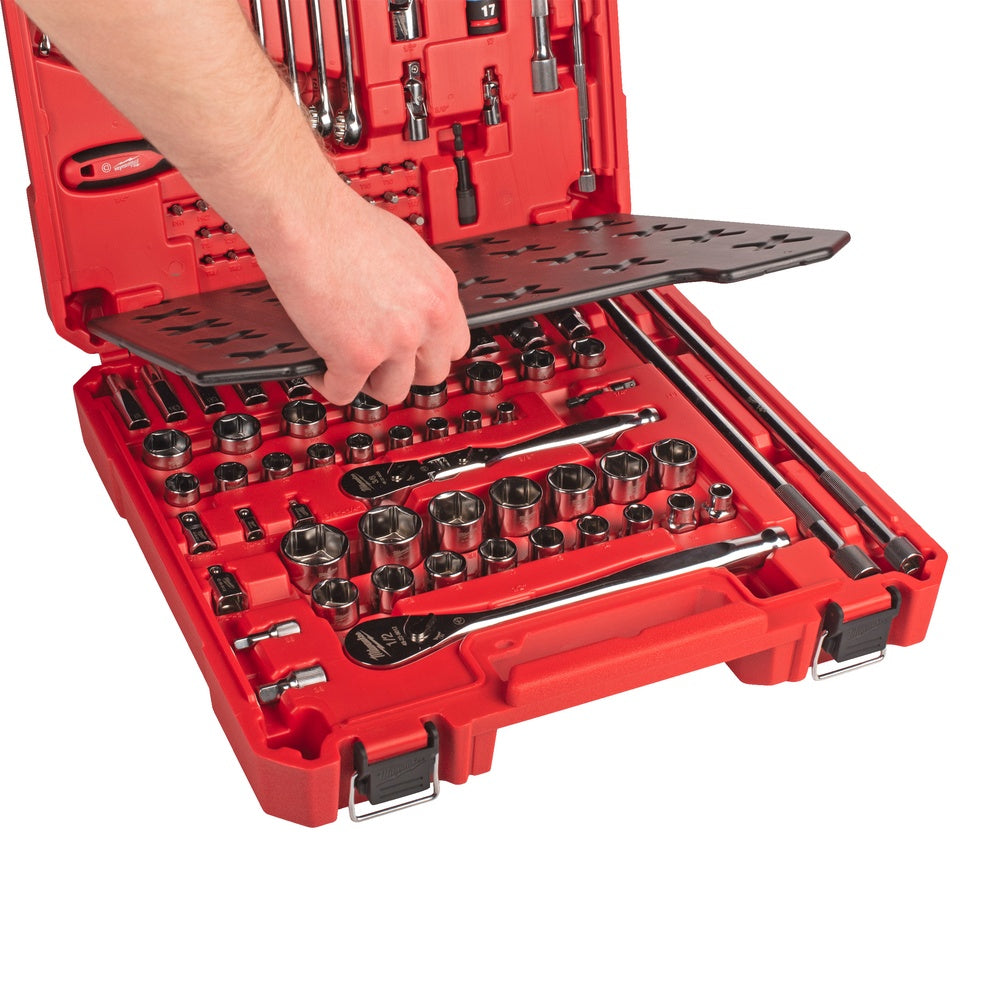 Milwaukee Ratschen-, Steckschlüssel- und Maulschlüssel-Set 108-tlg. 4932501845