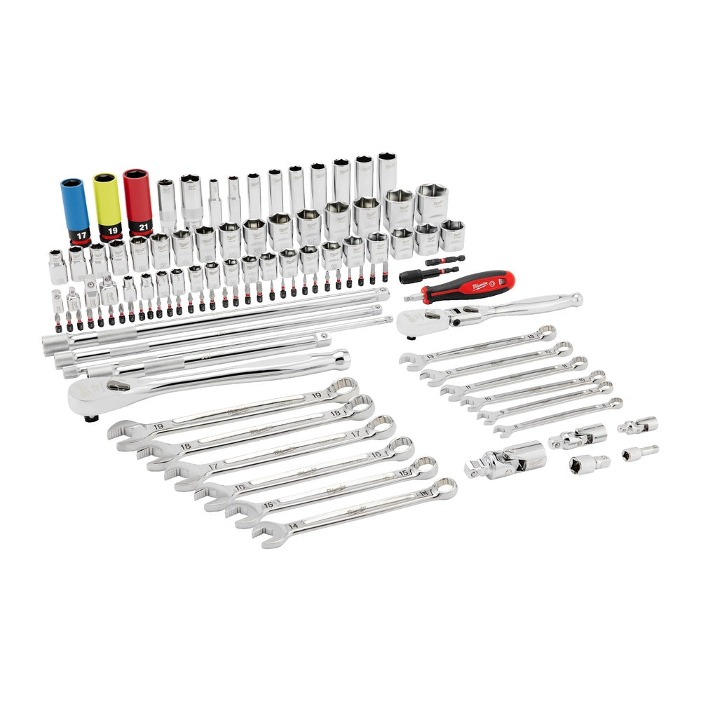 Milwaukee Ratschen-, Steckschlüssel- und Maulschlüssel-Set 108-tlg. 4932501845