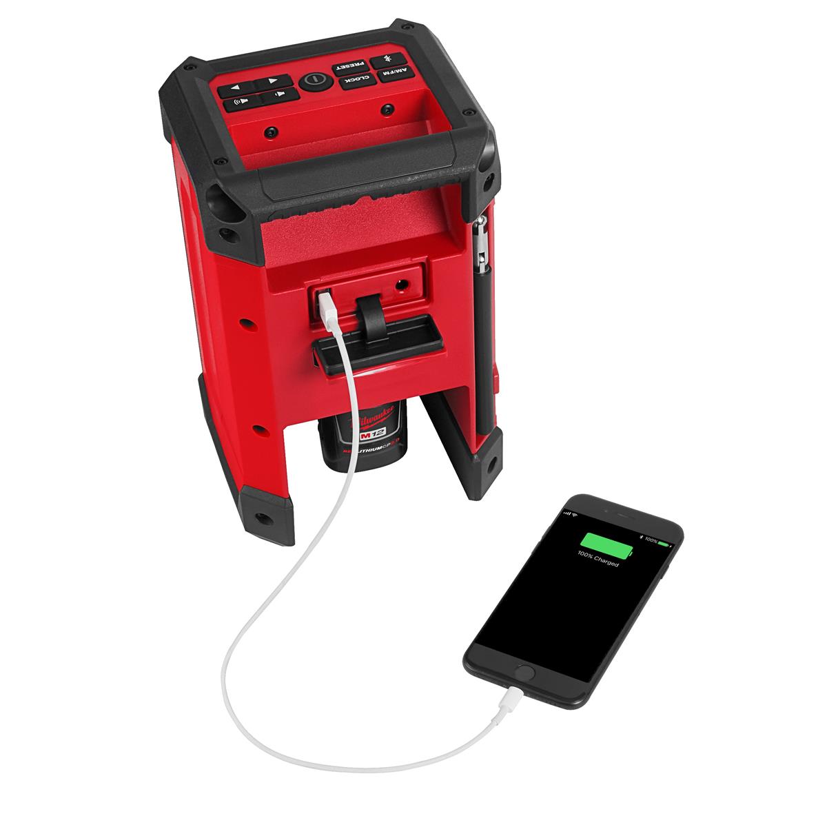Milwaukee mains/battery radio M12RCDAB+-0 4933472114