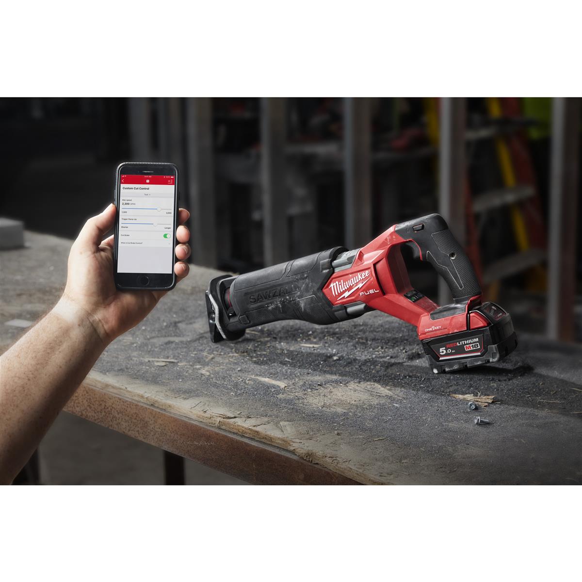 Milwaukee Cordless Reciprocating Saw M18ONEFSZ-502X 4933478294