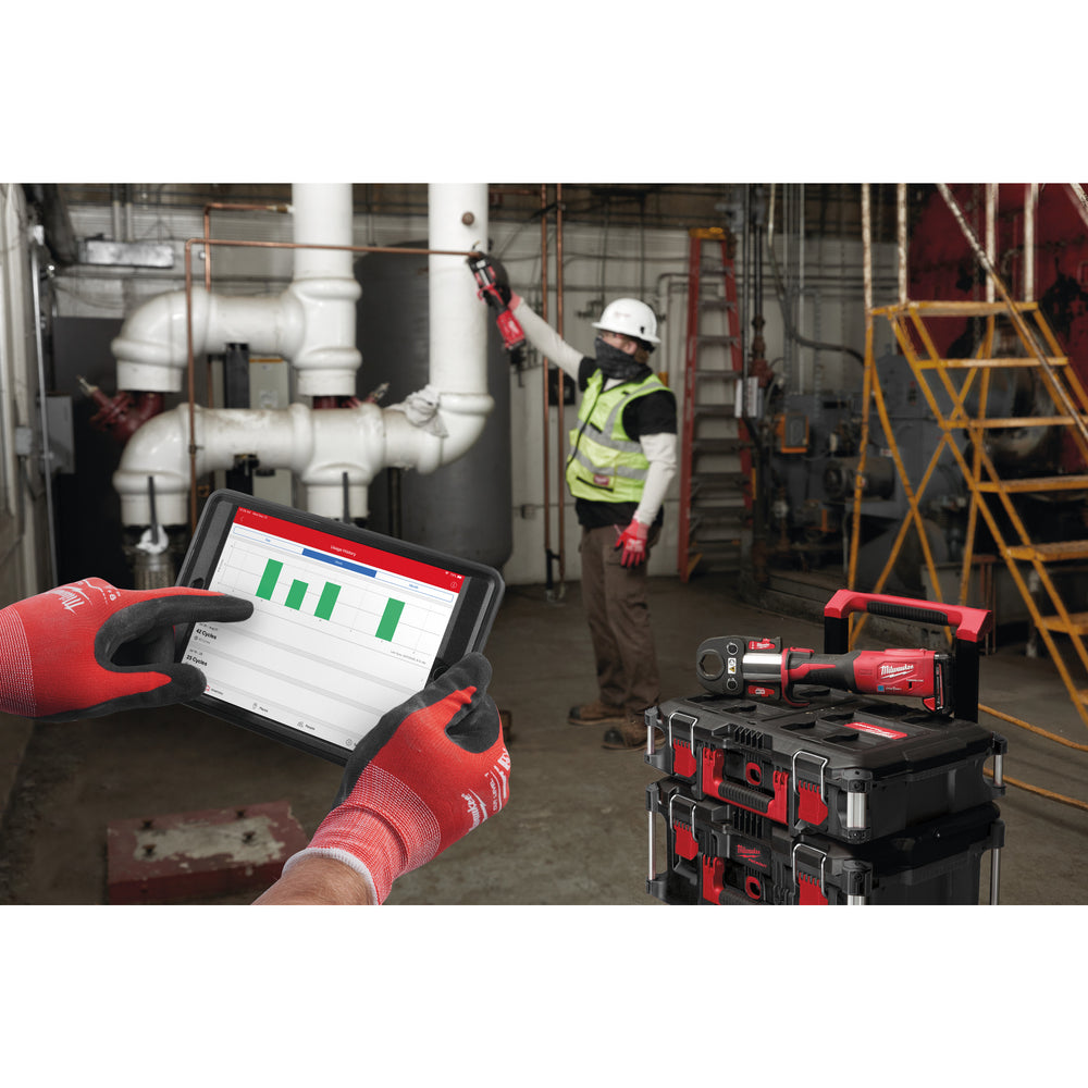 Milwaukee Akku-Presswerkzeug M18ONEBLHPT-302C Geberit Mapress Set 4933480904 roteswerkzeug