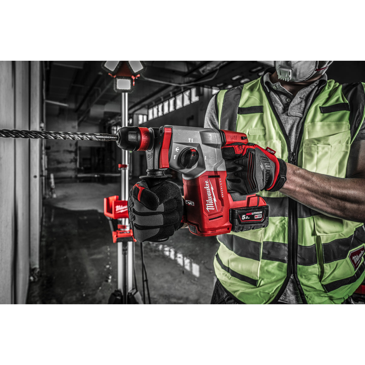 Milwaukee Akku-Kombihammer M18BLHX-502X 4933478892 roteswerkzeug