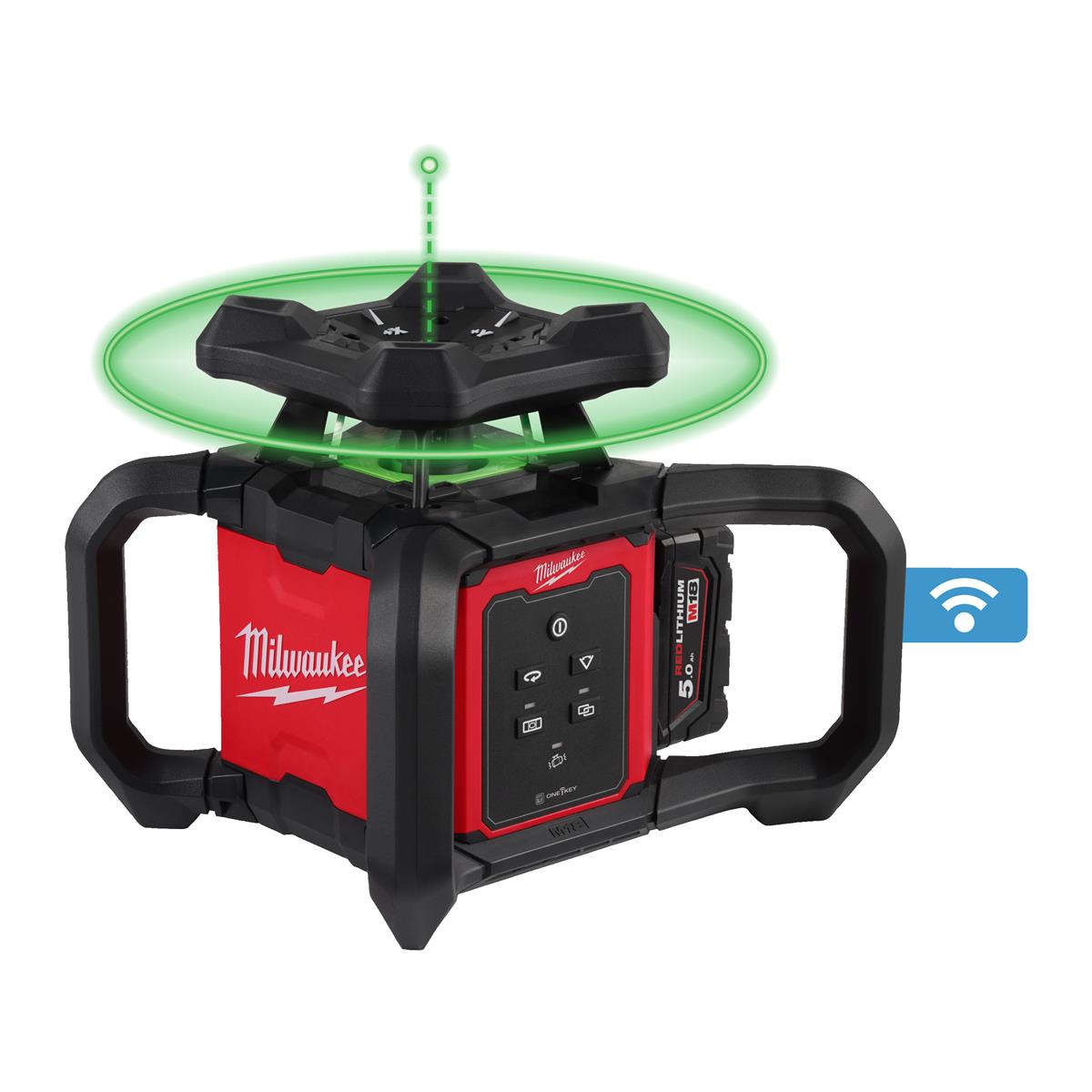 Milwaukee battery-operated rotating laser M18RLOHVG300-501C 4933493194