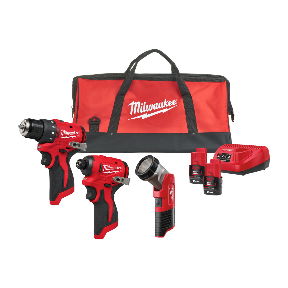 Milwaukee Akku-Maschinenset M12BLPP3A-202B 3St. Powerpack IN2 4933499694