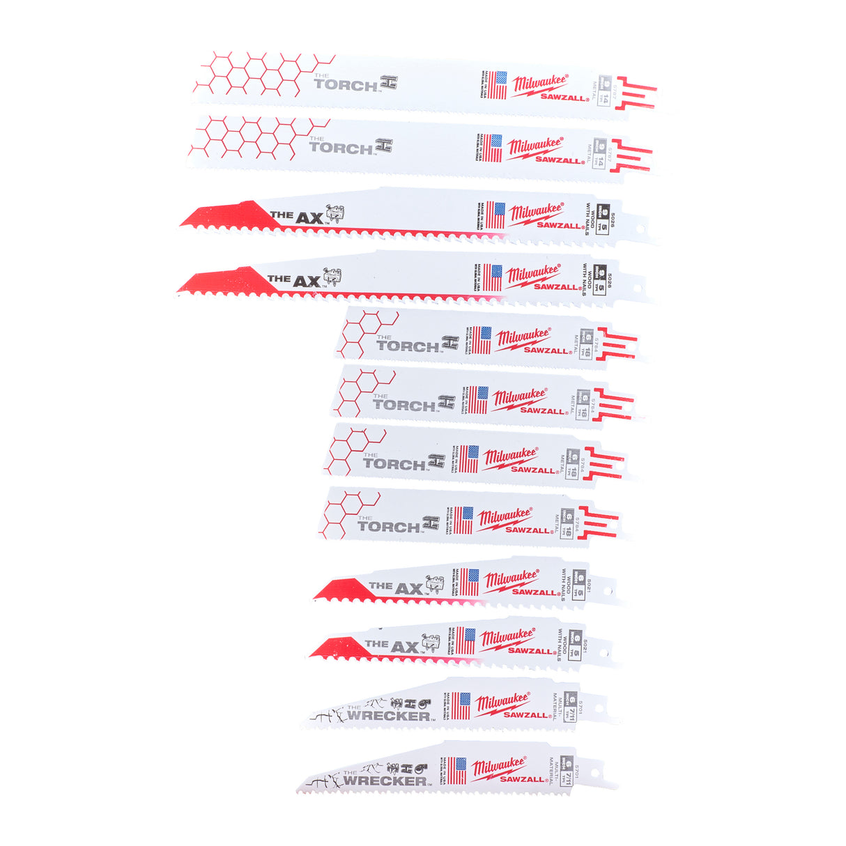 Milwaukee Säbelsägeblatt-Set 12-tlg 49472229