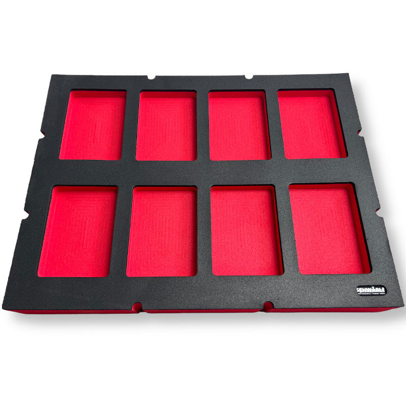 SCHWÄBLE® foam insert foam insert for Milwaukee batteries 8x 18V 5Ah