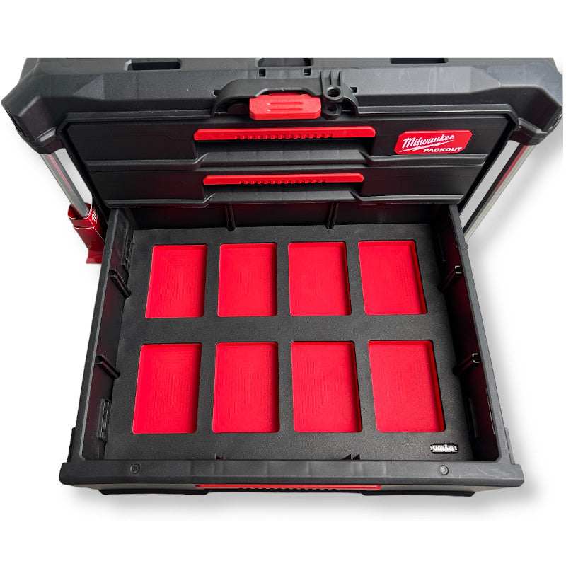 SCHWÄBLE® foam insert foam insert for Milwaukee batteries 8x 18V 5Ah