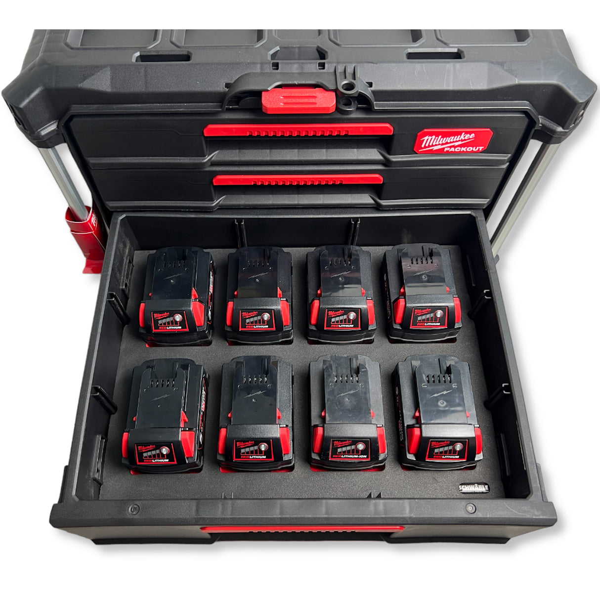 SCHWÄBLE® foam insert foam insert for Milwaukee batteries 8x 18V 5Ah