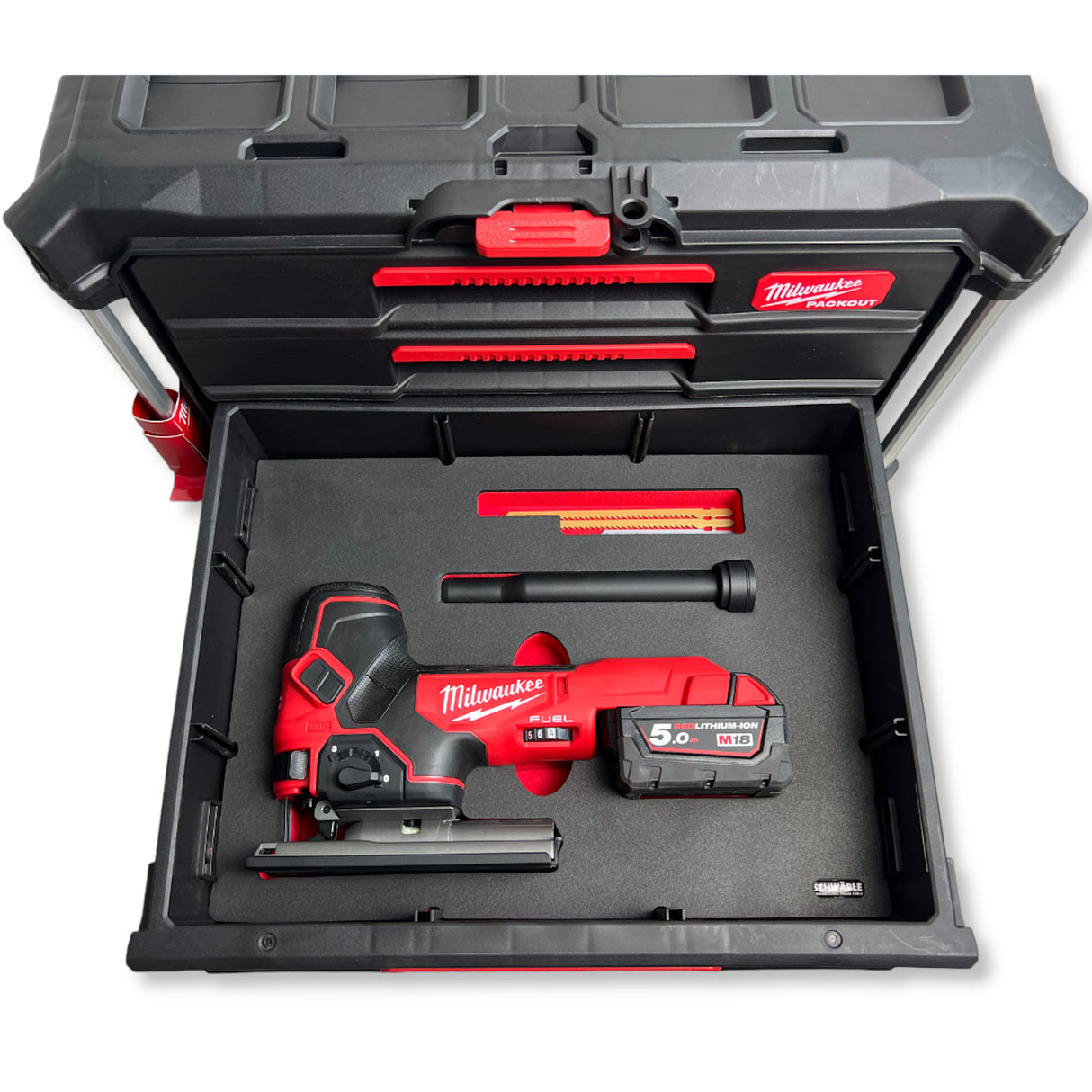SCHWÄBLE® foam insert foam insert for Milwaukee cordless jigsaw 18V FBJS