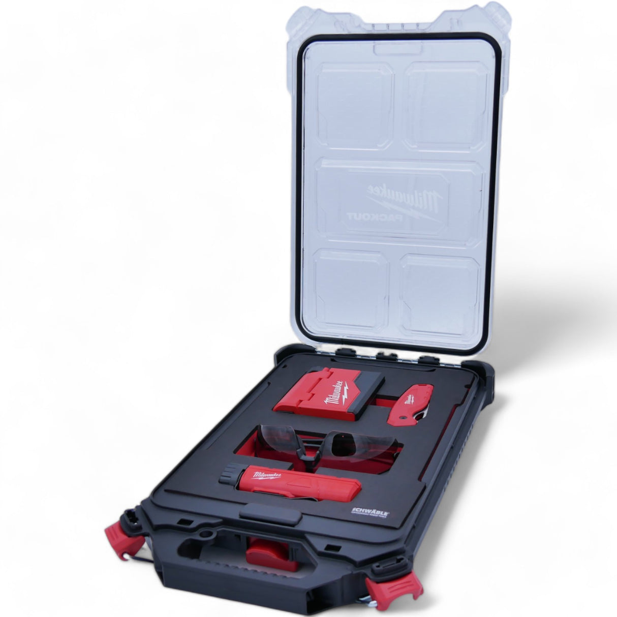 Milwaukee SafetyKit Protection auditive Casque Couteau Lunettes de sécurité Lumière LED