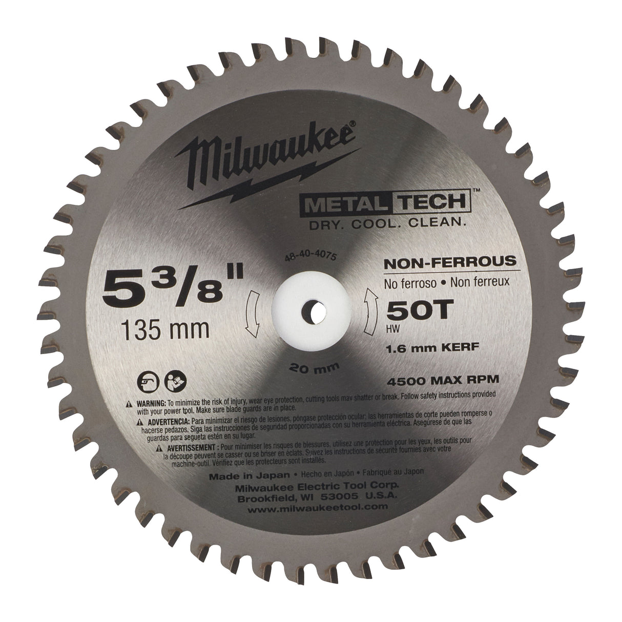 Milwaukee Kreissägeblatt 48404075 roteswerkzeug