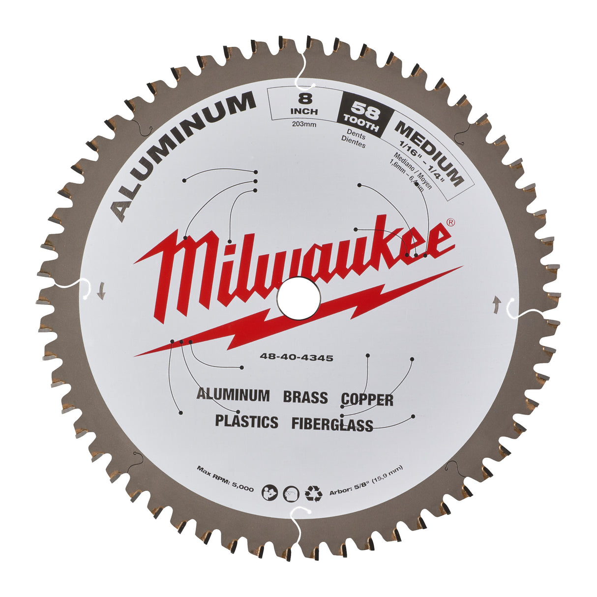 Milwaukee Kreissägeblatt 48404345 roteswerkzeug