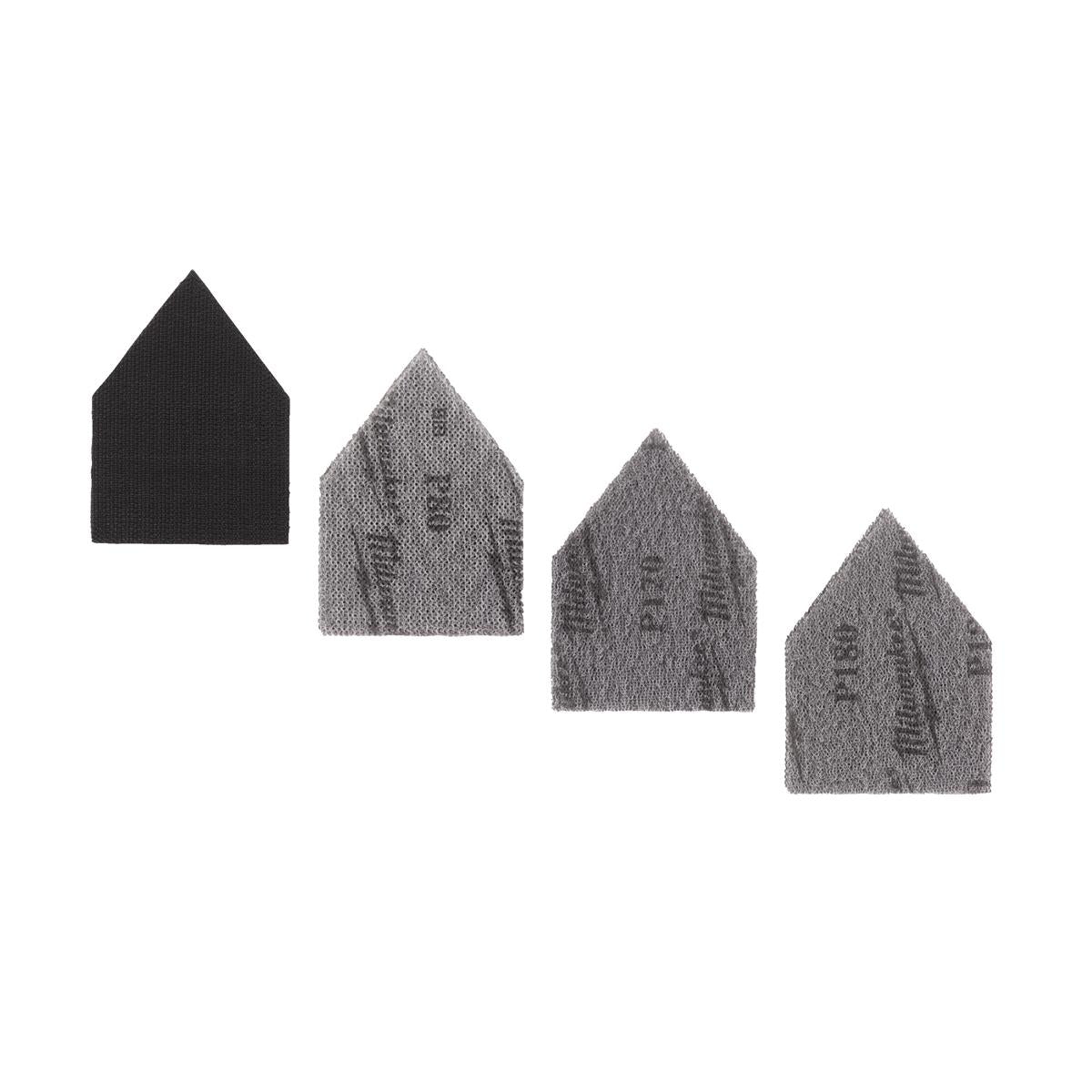 Jeu de feuilles abrasives Milwaukee 92x67mm K80, K120, K180 48805405