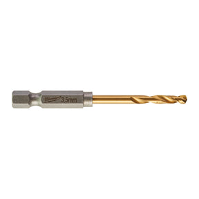 Milwaukee Metallbohrer HSS-G TiN RED HEX 3,5x25mm SHOCKWAVE 48894707 roteswerkzeug