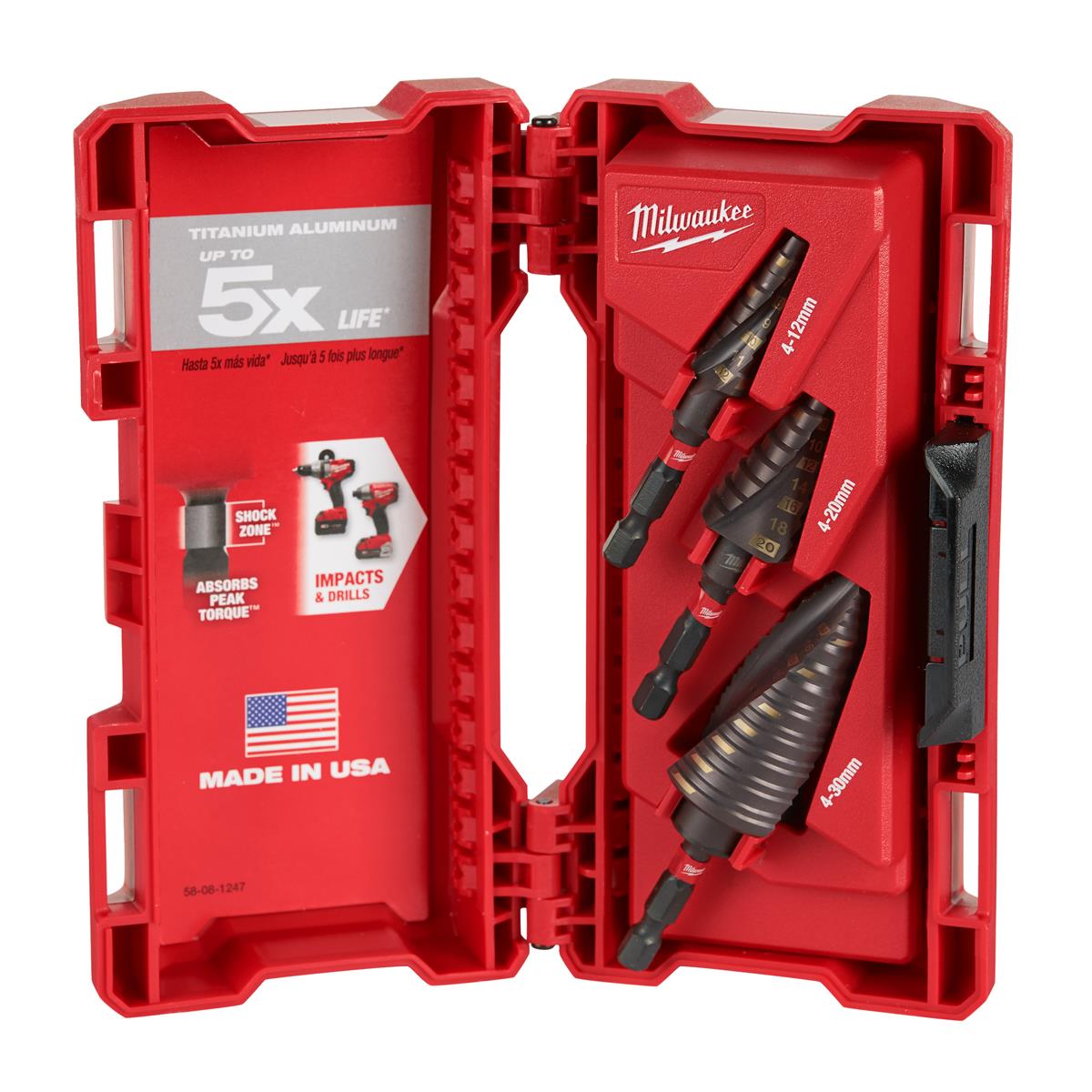Milwaukee step drill set SHOCKWAVE 48899266