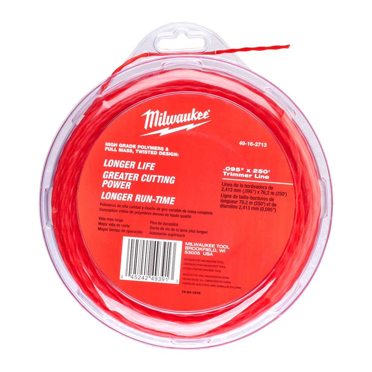 Milwaukee Schneidfaden 76m 2,3mm 49162713 roteswerkzeug