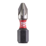 Embout de tournevis Milwaukee Pozidrive SHOCKWAVE PZ2 25mm 4932430864