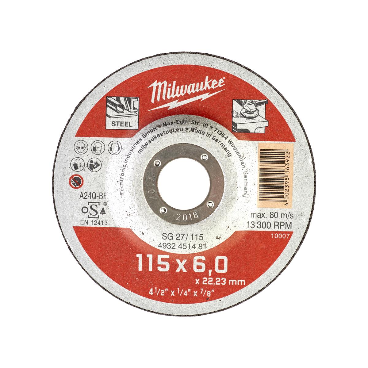 Milwaukee Schruppscheibe Contractor SG27 4932451481